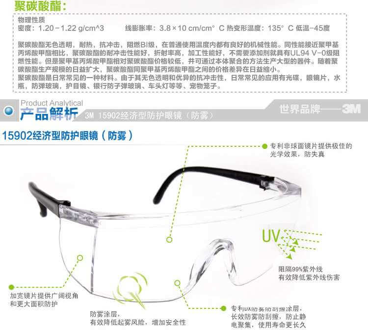 3M 车间作业PC防护眼镜 15902