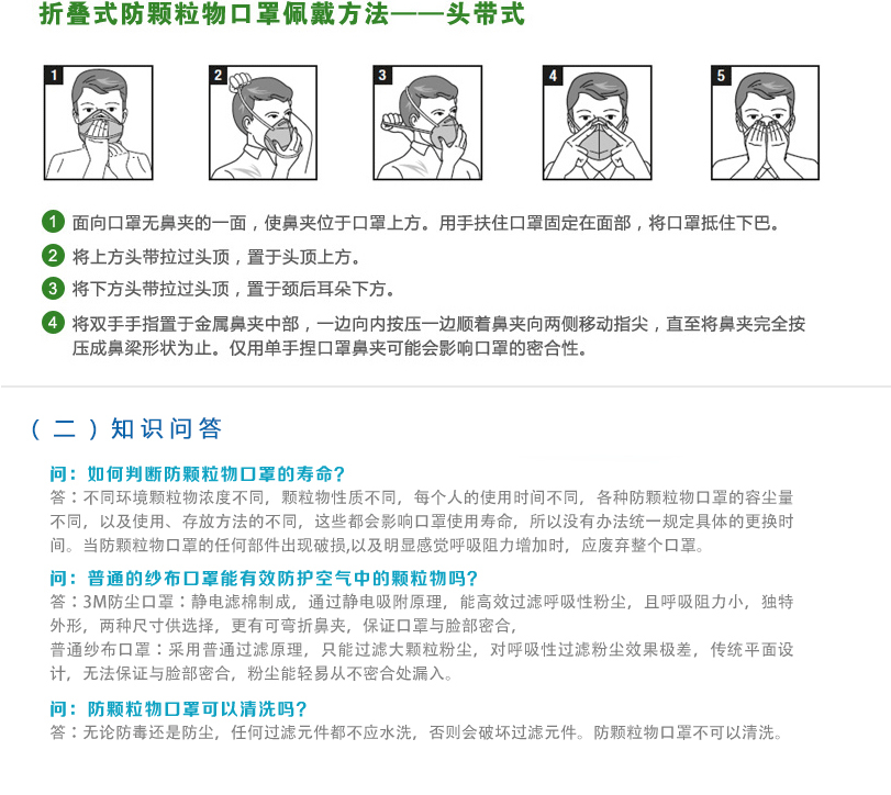 3M 9004头带式折叠式防尘口罩