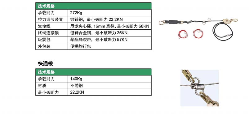 梅思安 10153152 智巧星水平生命线系统