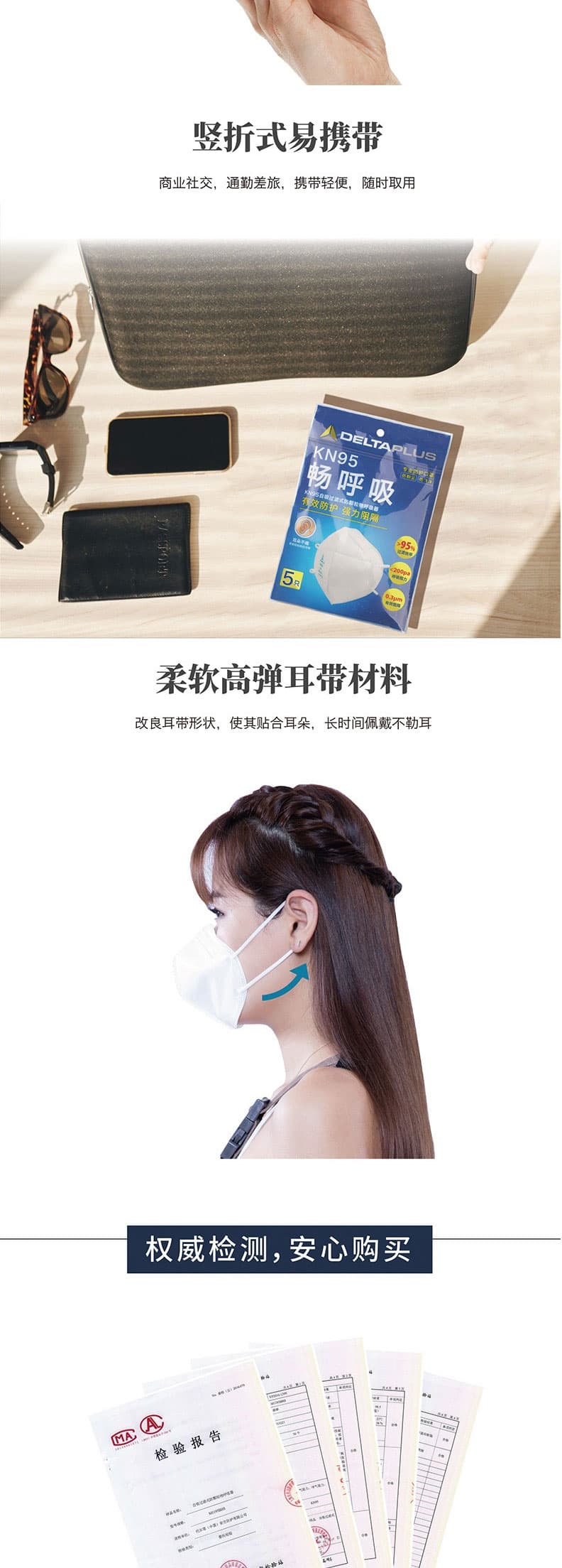 代尔塔 104034 WM1195BH 耳带式口罩