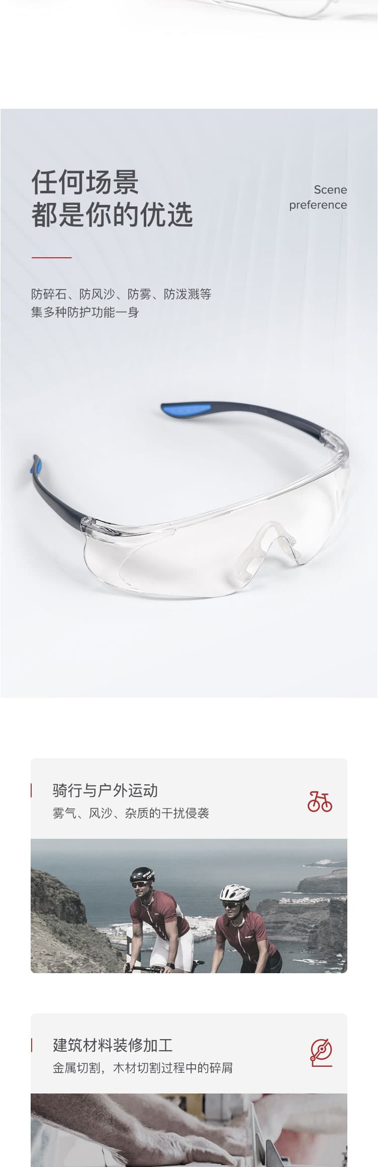 霍尼韦尔（Honeywell）S300A 300110 通用款防雾防护眼镜