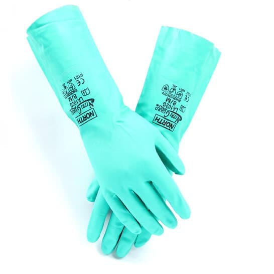 霍尼韦尔  LA102G 绿色无衬丁腈耐油脂防化手套